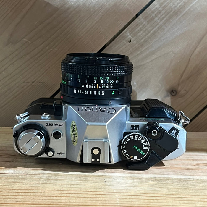 Canon AE-1 Program 35mm SLR w/ Canon FD 50mm f/1.8 Lens With Auto Winder (2339843)
