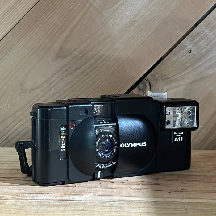 Olympus XA 35mm Rangefinder Point & Shoot Camera w/ A11 Electronic Flash