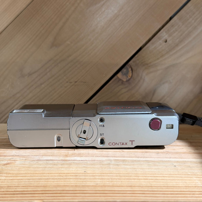 Contax T 35mm Point & Shoot Camera & Contax T14 Flash (015757)
