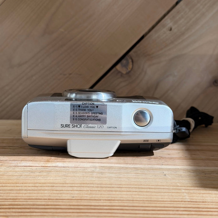 Canon Sure Shot Classic 120 35mm Point & Shoot Camera (Champagne Silver) (7722)