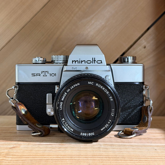 Minolta SRT 101 35mm SLR Camera w/ Minolta MC Rokkor-PF 50mm f/1.7 Lens (0560)