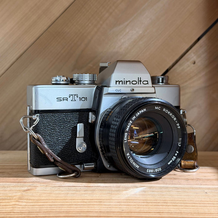 Minolta SRT 101 35mm SLR Camera w/ Minolta MC Rokkor-PF 50mm f/1.7 Lens (0560)