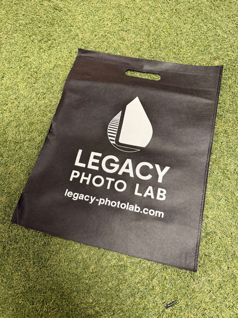 Legacy Photo Lab Tote Bag – Black 100% Cotton - Carry On Bonus Shopper Gift Bag