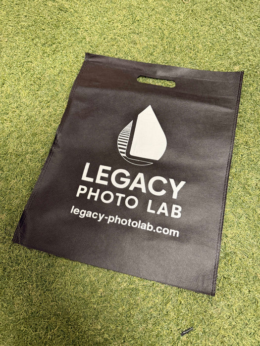 Legacy Photo Lab Tote Bag – Black 100% Cotton - Carry On Bonus Shopper Gift Bag