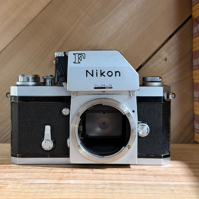 Nikon F 35mm SLR Camera Photomic (Silver Body) w/ Original Eye-Level Prism Finder (2033)