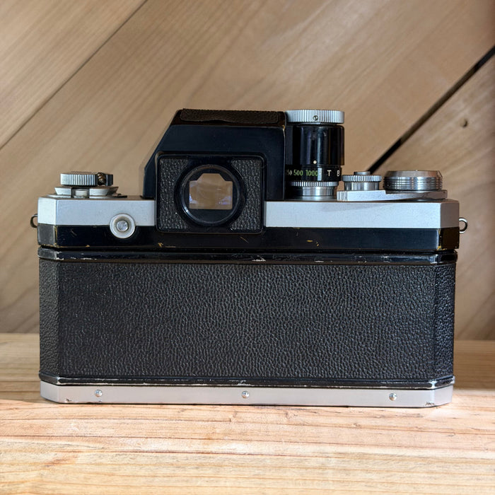 Nikon F 35mm SLR Camera Photomic (Silver Body) w/ Original Eye-Level Prism Finder (2033)