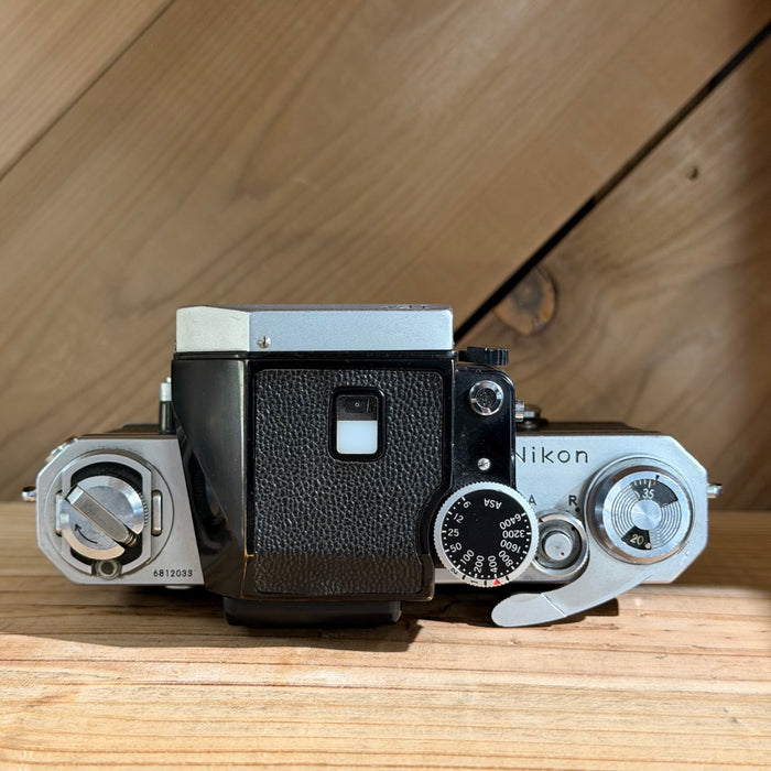 Nikon F 35mm SLR Camera Photomic (Silver Body) w/ Original Eye-Level Prism Finder (2033)