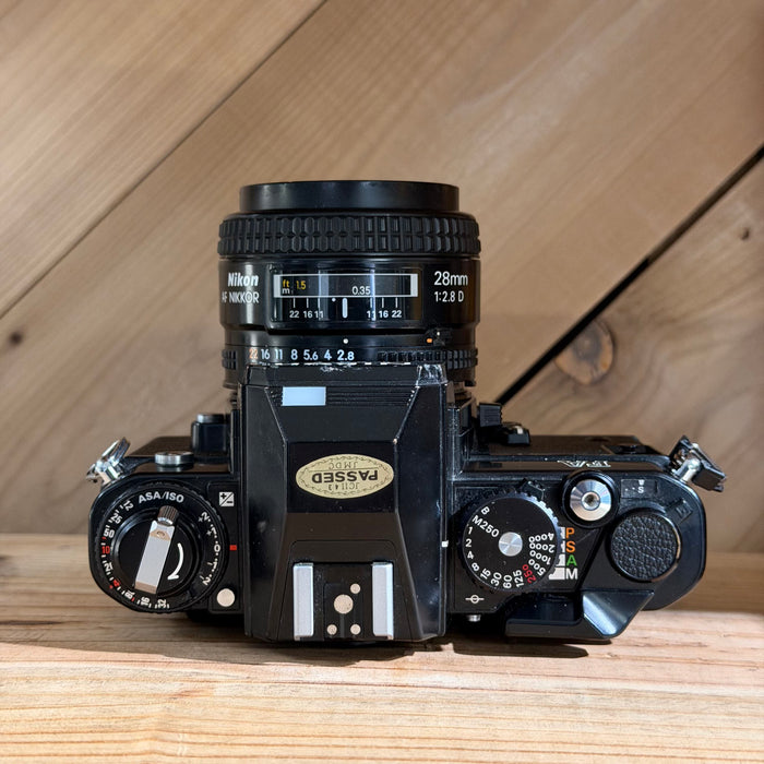 Nikon FA (Black Body) + Nikon AF Nikkor 28mm f/2.8D Lens (4734)