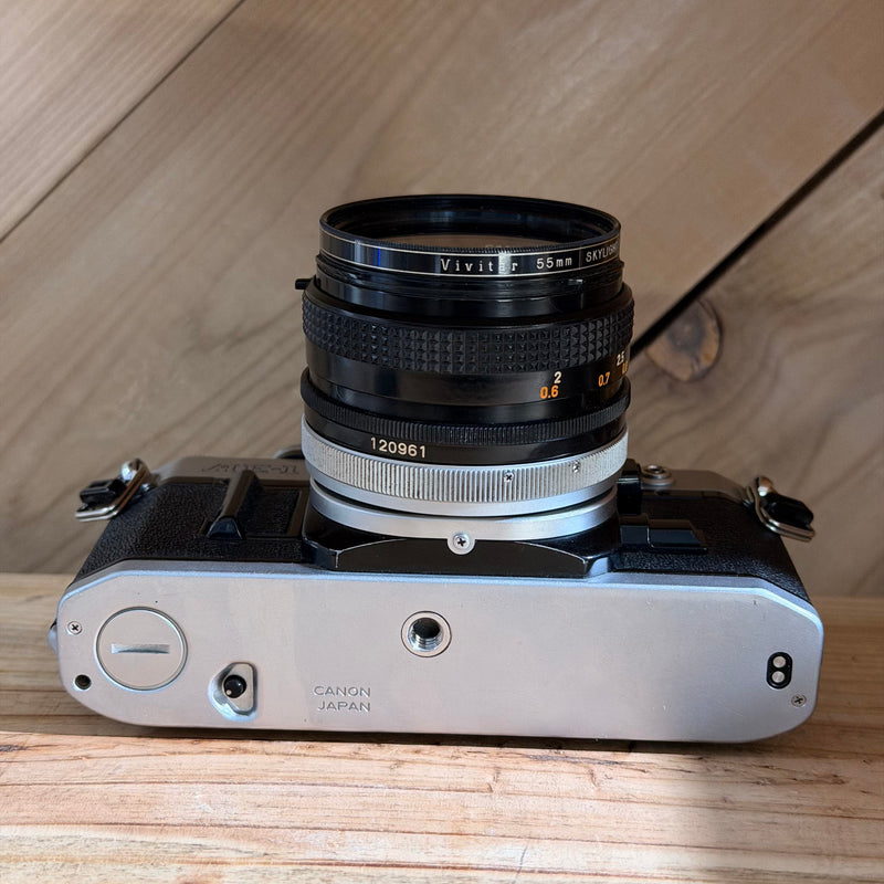 Canon AE-1 35mm SLR Film Camera w/ Canon FD 50mm f/1.8 Lens (4517252)