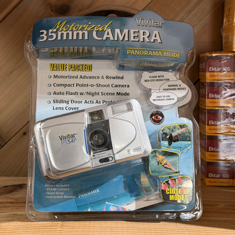Vivitar PS54P Panorama 35mm Point & Shoot Film Camera (New in Box) - Beginner Friendly Film Camera