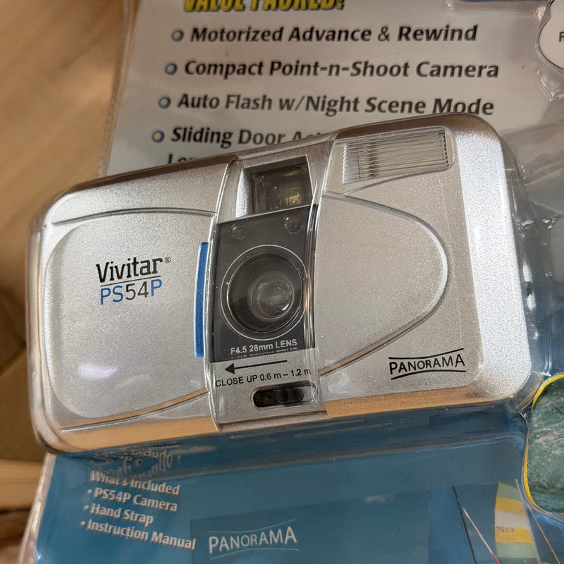 Vivitar PS54P Panorama 35mm Point & Shoot Film Camera (New in Box) - Beginner Friendly Film Camera