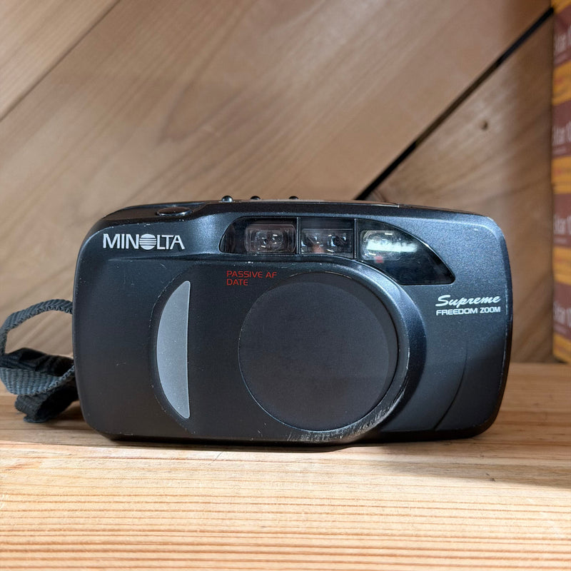Minolta Supreme Freedom Zoom 35mm Point & Shoot Film Camera (Black) (00608174)