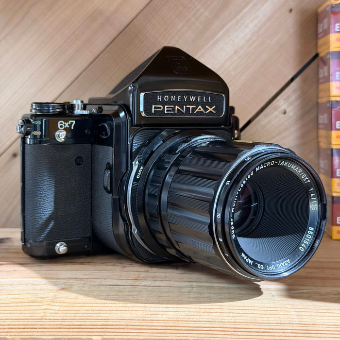 Honeywell Pentax 6×7 Medium Format SLR Camera w/ SMC Takumar 135mm f/4 Lens & Viewfinder (4085908)
