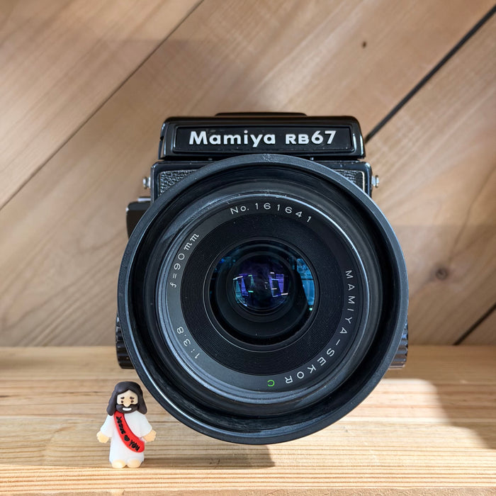 Mamiya 6×7 Medium Format SLR Camera w/ 90mm f/3.8 + 50mm f/4.5 Lenses, Dual Backs & WLF (C65339)