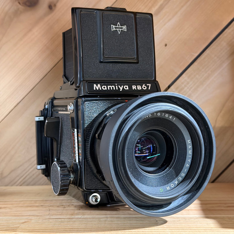 Mamiya RB67 Medium Format SLR Camera w/ 90mm f/3.8 + 50mm f/4.5 Lenses, Dual Backs & WLF (C65339)