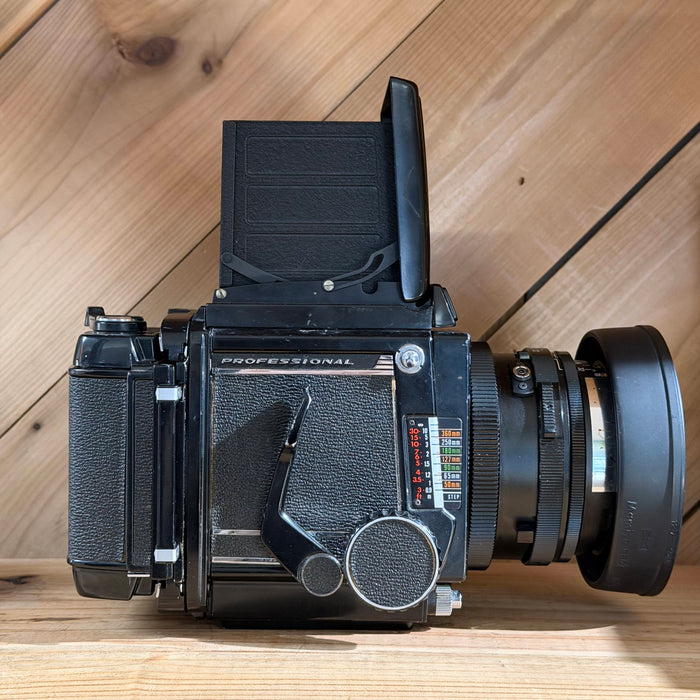 Mamiya 6×7 Medium Format SLR Camera w/ 90mm f/3.8 + 50mm f/4.5 Lenses, Dual Backs & WLF (C65339)