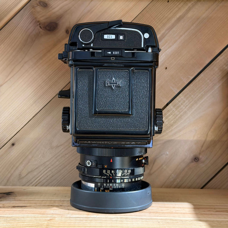 Mamiya RB67 Medium Format SLR Camera w/ 90mm f/3.8 + 50mm f/4.5 Lenses, Dual Backs & WLF (C65339)
