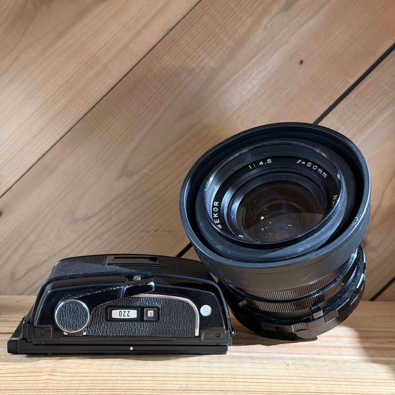 Mamiya RB67 Medium Format SLR Camera w/ 90mm f/3.8 + 50mm f/4.5 Lenses, Dual Backs & WLF (C65339)