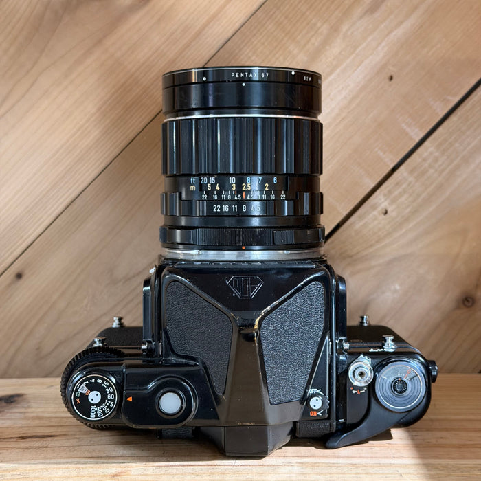 Asahi Pentax 6×7 Medium Format SLR Camera w/ SMC Takumar 75mm f/4.5 Lens & Prism Finder (4052230)