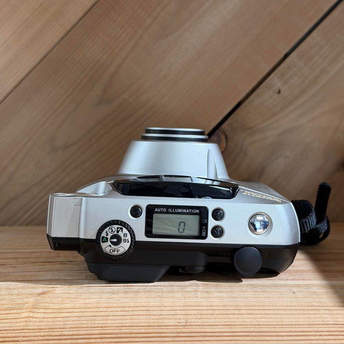 Pentax IQZoom 160 35mm Point & Shoot Film Camera (Silver) w/ Box & Case (1377108)