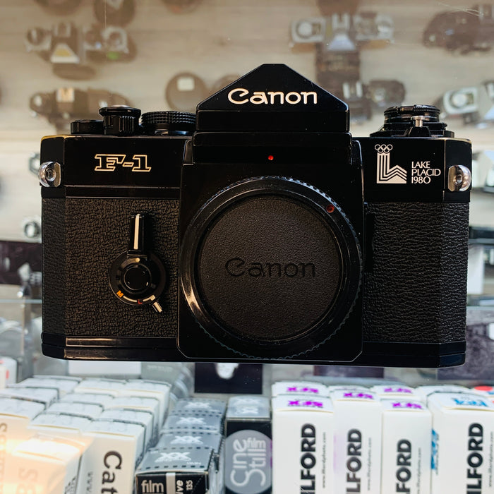 Canon F-1 (2nd Style) "Lake Placid '80 Olympics" 35mm Camera Body, Black