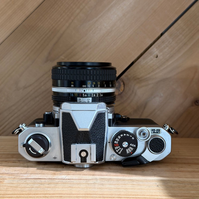 Nikon FM 35mm SLR Film Camera w/ Nikkor 50mm f/1.4 Lens (3090301) (Silver Body)