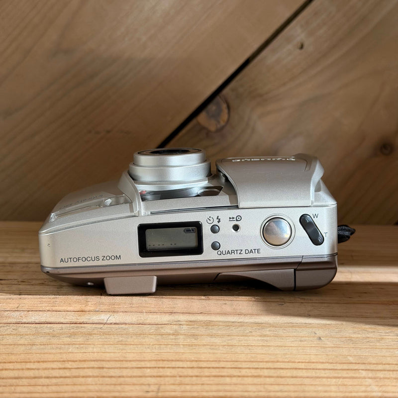 Olympus Infinity 80 Quartz Date AF Zoom 35mm Point & Shoot Film Camera (1426106) (Silver Body)