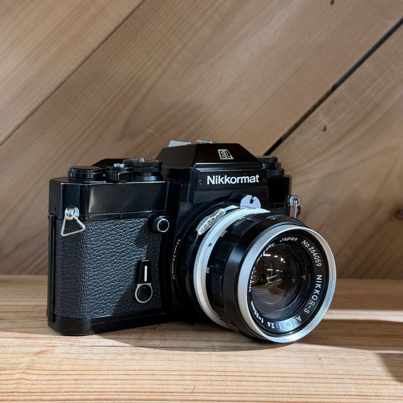 Nikkormat EL 35mm SLR Film Camera w/ Nippon NIKKOR-S Auto 35mm f/2.8 Lens (W7506845)