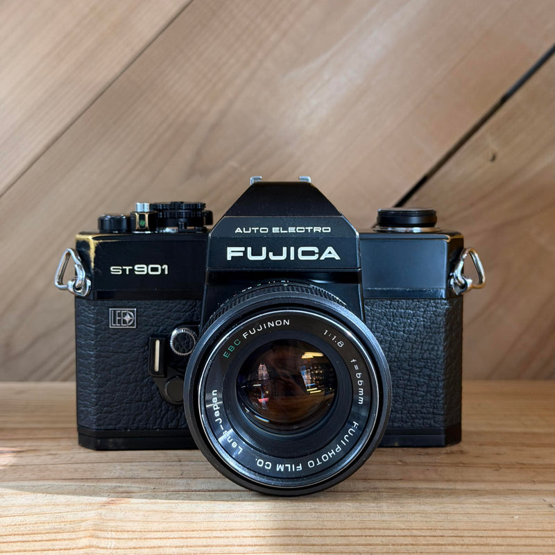 Fujica ST901 35mm SLR Film Camera w/ EBC Fujinon 55mm f/1.8 Lens (6055268) (Black Body)
