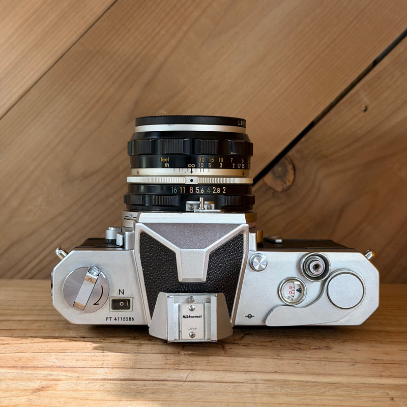 Nikon Nikkormat FT 35mm SLR Film Camera w/ Nikkor-H 50mm f/2 Lens (4115286) (Made in Japan)