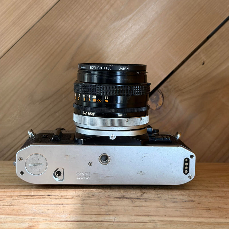 Canon AE-1 Program 35mm SLR Film Camera w/ Canon FD 50mm f/1.8 Lens (1776571)