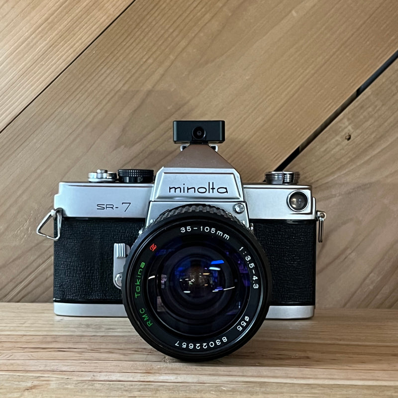 Minolta SR-7 35mm SLR Film Camera w/ RMC Tokina 35–105mm f/3.5–4.3 Lens (2099675)