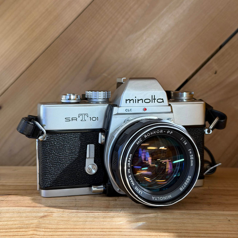 Minolta SRT-101 35mm SLR Film Camera w/ Minolta MC Rokkor-PF 58mm f/1.4 Lens (2357406)