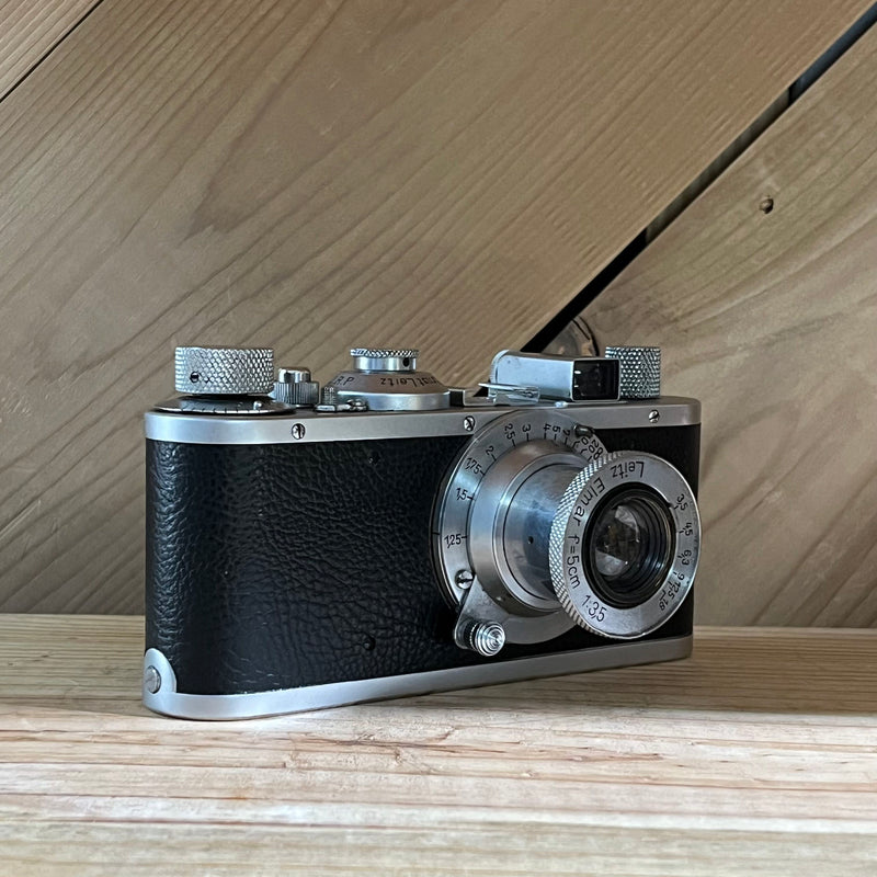 Leica Standard Model E with Elmar 50mm f/3.5 Lens (8478) (James L. Lager Signed Documentation - Art History)