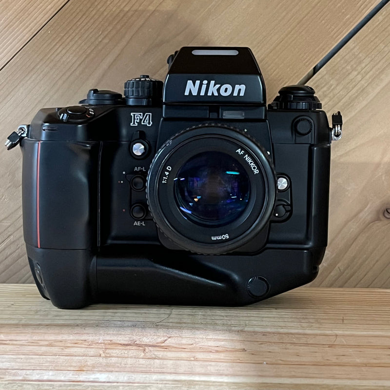 Nikon F4 w/ 50mm AF Nikkor f1.4 Lens & Nikon MB-12 Film Winder (US 2472580)