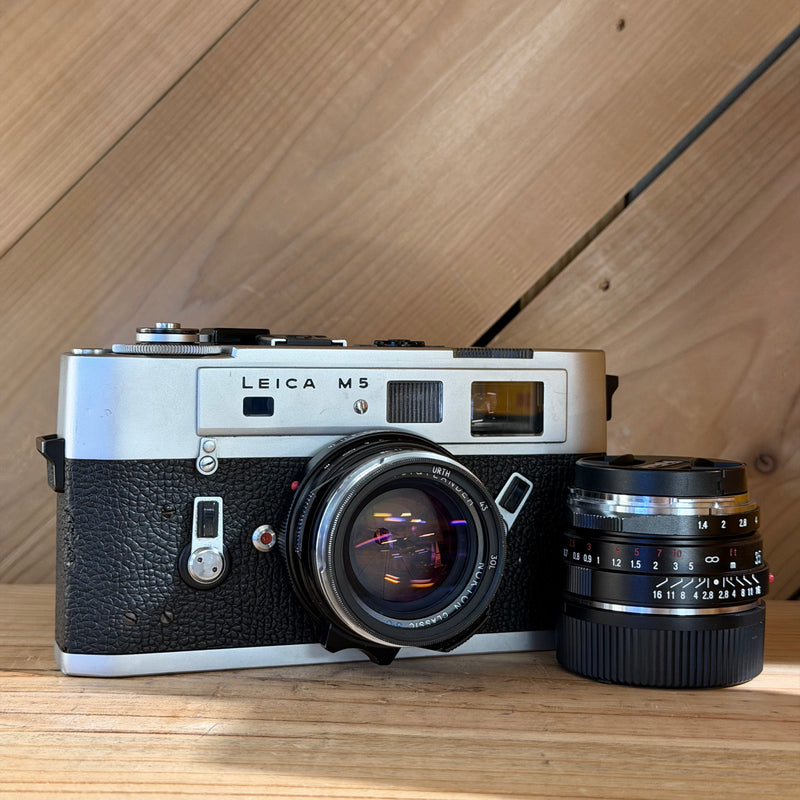 Leica M5 35mm Rangefinder Film Camera w/ Voigtländer 35mm f/1.4 & 40mm f/1.4 Lenses (1291993)
