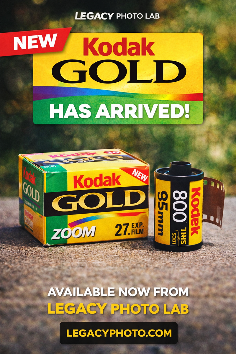 Kodak Gold 800 ISO 800 35mm C41 Color Film - 27exp Vintage - (Single Roll) Retro Respooled Film From Fuji Disposables