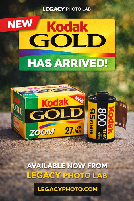 Kodak Gold 800 ISO 800 35mm C41 Color Film - 27exp Vintage - (Single Roll) Retro Respooled Film From Fuji Disposables