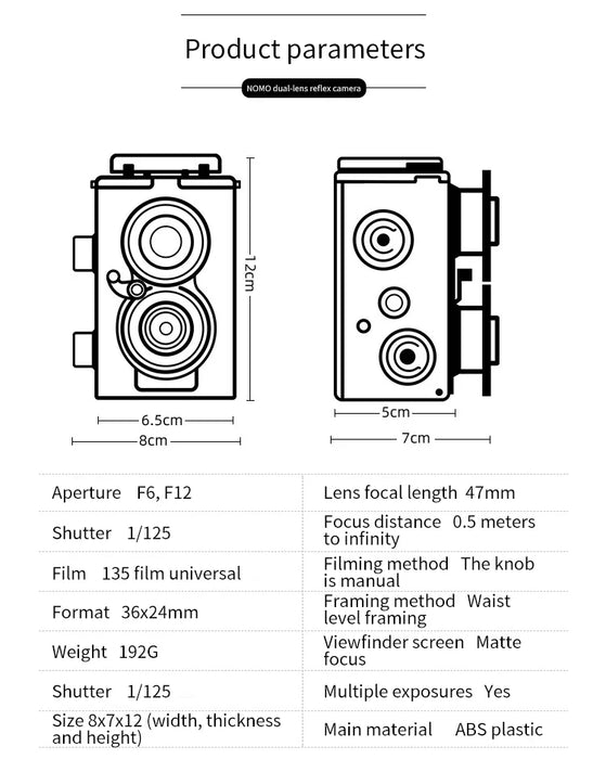 Dual-ReflexLike Toy Camera uses 135MM Film