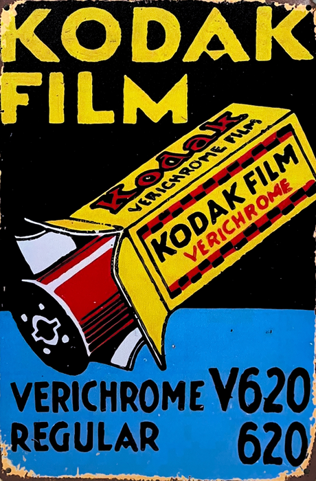 Kodak Film Verichrome 620 Metal Tin Sign Reproduction 8x12