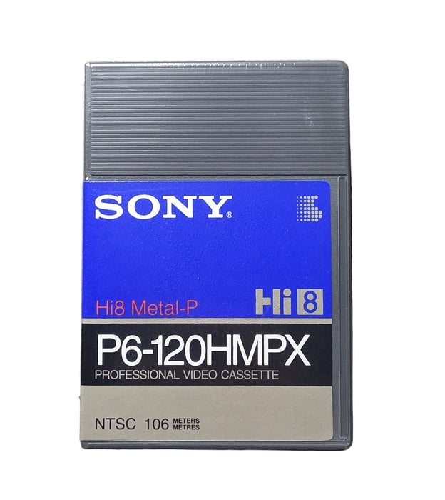 Sony P6-120 HMPX Hi-8/Digital 8 Professional Metal Particle Video Cassette - Hi8 Model