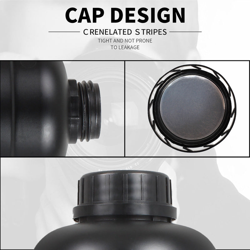 Set of 3 Darkroom Chemical Storage Bottles – 1L Plastic Containers for B&W Film Developing
