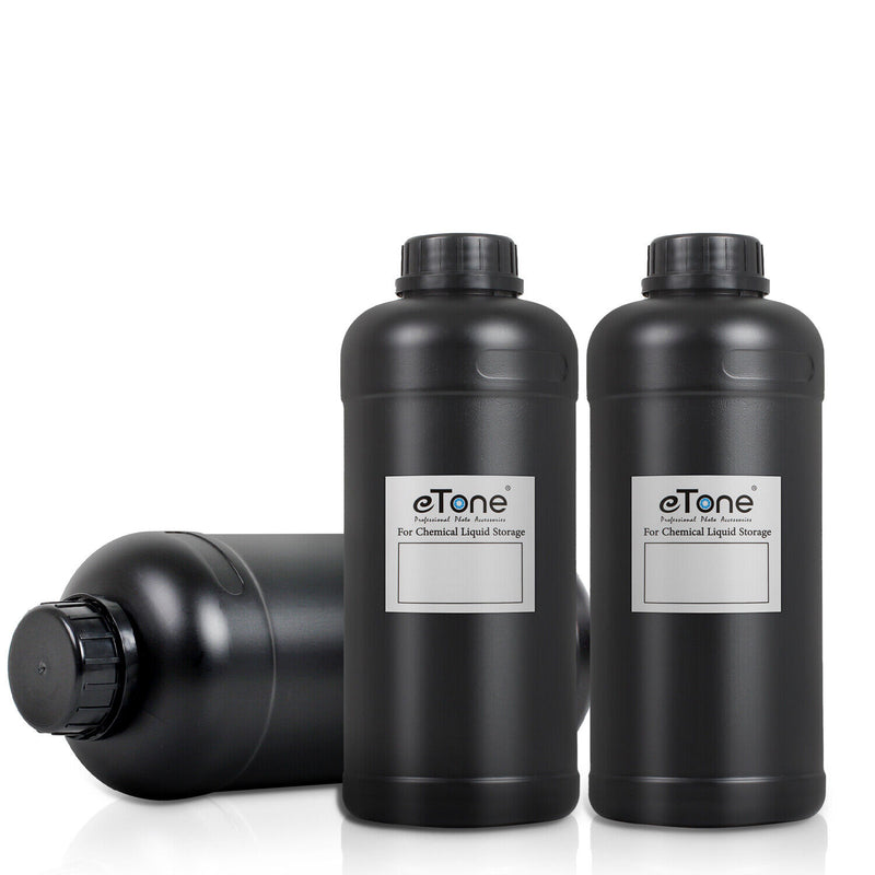 Set of 3 Darkroom Chemical Storage Bottles – 1L Plastic Containers for B&W Film Developing