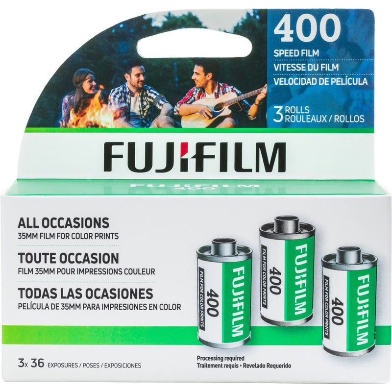 Fujifilm Fujicolor 400 ISO 400 35mm Color Film - 3 Pack (108 Exposures)