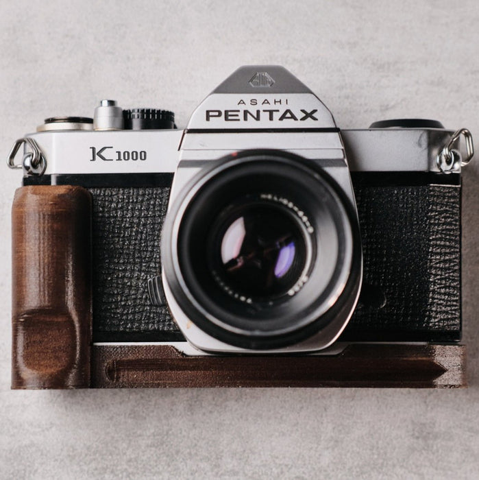 Wood Grip for Pentax K1000 and Spotmatic with Arca Swiss mount | 3D Printed Wood |