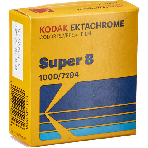 Super 8, 50' Roll Kodak Ektachrome 100D Color Transparency Film #7294