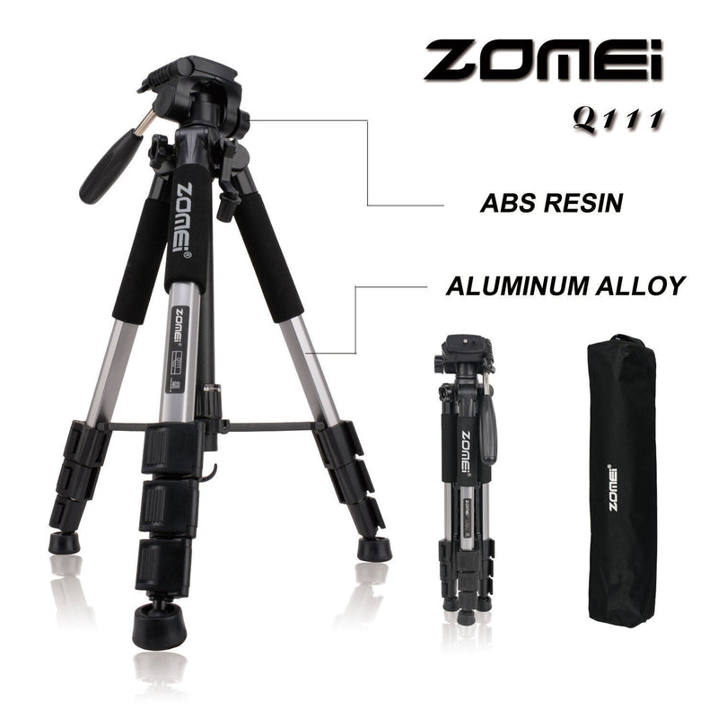 Adjustable Aluminum Alloy Tripod Q111 in multiple colors, lightweight and sturdy design, perfect for photographers.
