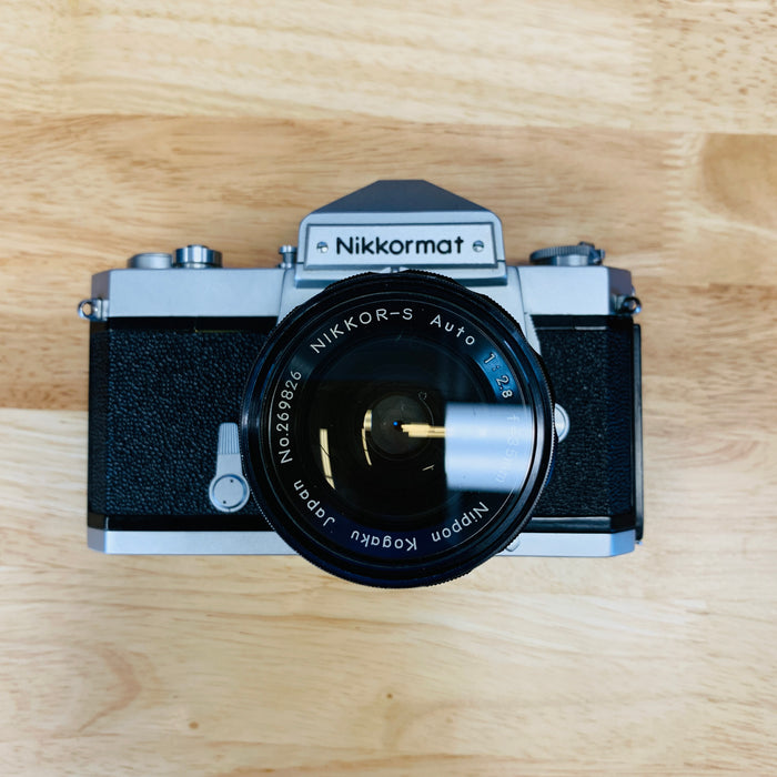 Nikkormat FT 35mm SLR Camera in Chrome with Lens Kit