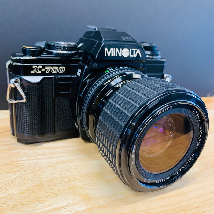 Minolta X-700 MPS Black SLR 35mm Film Camera with Sigma 35-70mm f2.8 MC Lens {52}