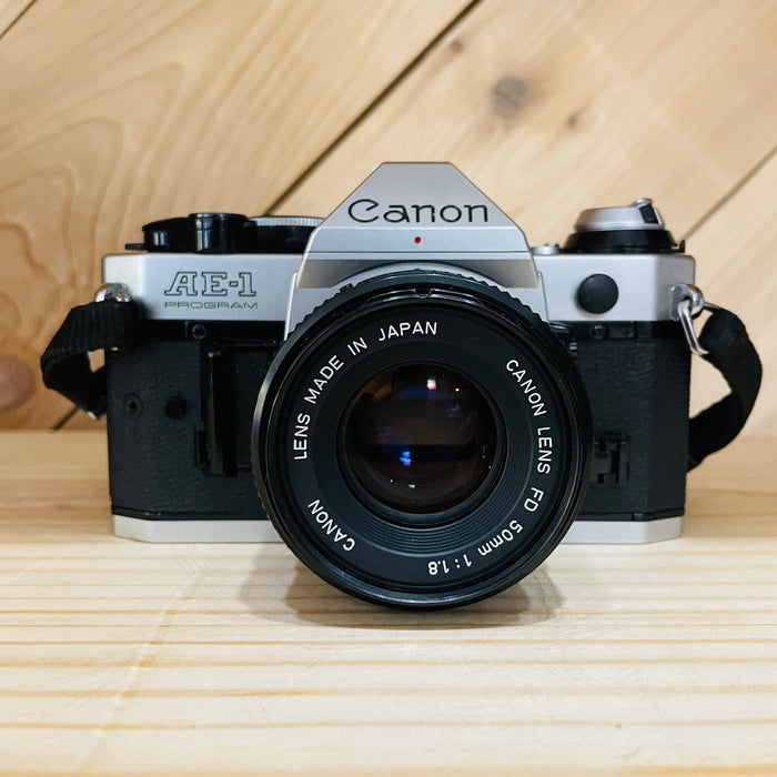 Canon AE-1 Program with 50mm f/1.8 lens S#3853147